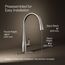 Simplice 1-Handle Pull Down Swing Spout Kitchen Faucet (Vibrant Stainless), K-596-VS