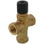 3/4" 3-Way N/O Brass Globe Valve Body, Female x Female (6.3 Cv)