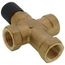 3/4" 3-Way N/O Brass Globe Valve Body, Female x Female (6.3 Cv)