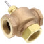 2" 3-Way Brass Mixing Valve Body, Female x Female (40 Cv)