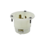20A, 250V NEMA L6-20P, 2P, 3W, Flanged Inlet Locking Receptacle, Grounding (White)