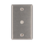 1-Gang Telephone/cable Wallplate, Standard Size, Non-magnetic Stainless Steel