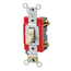 20A, 277V Toggle Lighted Handle, Illuminated Off Single-pole AC Quiet Switch, Self Grounding, Back & Side Wired, (Ivory)