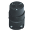 15 Amp-125V NEMA 1-15R, 2-pole, 2-wire, Connector,polarized Black Rubber w/ Vinyl Insert, Face And Clamps (Black)