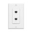 Decora Telephone Wall Jack Assembly, 6p4c + 6p4c, Screw Terminals (White)