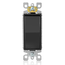 15A Decora Single-pole Switch, Self-grounding (Black)