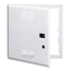 14" Structured Media Premium Vented Hinged Door, Metal (White)