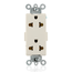 Decora Plus Duplex Receptacle, Euro-American, 15A 125V or 16A 250V 2P, 3W (Light Almond)