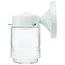 1 Light 6" Porch Wall White Mason Jar w/ Clear Glass (Pack of 3)