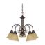 Ballerina 5 Light 24" Chandelier w/ Champagne Linen Washed Glass