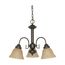 Ballerina 3 Light 20" Chandelier w/ Champagne Linen Washed Glass