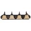 Ballerina 4 Light 30" Vanity w/ Champagne Linen Washed Glass