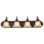 Ballerina 4 Light 30" Vanity w/ Champagne Linen Washed Glass
