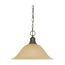 1 Light 16" Pendant w/ Champagne Linen Washed Glass