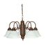 5 Light Chandelier Old Bronze / Alabaster Glass