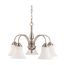 Dupont 5 Light 21" Chandelier w/ Satin White Glass