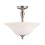 Dupont 3 Light Semi-Flush w/ Satin White Glass
