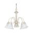 Ballerina 5 Light 24" Chandelier w/ Alabaster Glass Bell Shades