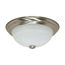 2 Light 11" Flush Mount Alabaster Glass
