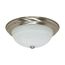 3 Light 15" Flush Mount Alabaster Glass
