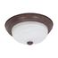 2 Light 13" Flush Mount Alabaster Glass