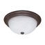 3 Light 15" Flush Mount Alabaster Glass