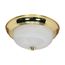 2 Light 11" Flush Mount Alabaster Glass