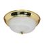 2 Light 13" Flush Mount Alabaster Glass