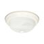 3 Light 15" Flush Mount Alabaster Glass