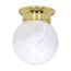 1 Light 6" Ceiling Mount Alabaster Ball (Pack of 2)