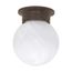 1 Light 6" Ceiling Mount Alabaster Ball (Pack of 2)