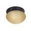 8" Mushroom Mahogany Bronze Champagne Linen Glass Incandescent (Pack of 2)