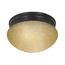 10" Mushroom Mahogany Bronze Champagne Linen Glass Incandescent
