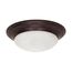 1 Light 12" Flush Mount Twist and Lock w/ Alabaster Glass
