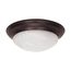 2 Light 14" Flush Mount Twist and Lock w/ Alabaster Glass