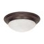 3 Light 17" Flush Mount Twist and Lock w/ Alabaster Glass