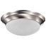 2 Light 14" Flush Mount Twist and Lock w/ Alabaster Glass
