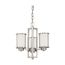 Odeon 3 Light (convertible up/down) Chandelier w/ Satin White Glass