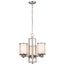 Odeon 3 Light (convertible up/down) Chandelier w/ Satin White Glass