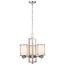 Odeon 3 Light (convertible up/down) Chandelier w/ Satin White Glass