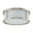 Odeon 3 Light 15" Flush Dome w/ Satin White Glass
