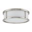 Odeon 3 Light 17" Flush Dome w/ Satin White Glass