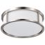 Odeon 3 Light 17" Flush Dome w/ Satin White Glass