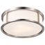 Odeon 3 Light 17" Flush Dome w/ Satin White Glass