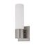 Link 1 Light Tube Wall Sconce w/ White Glass