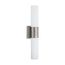 Link 2 Light (Vertical) Tube Wall Sconce w/ White Glass