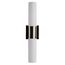 Link 2 Light (Vertical) Tube Wall Sconce w/ White Glass