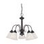 Ballerina 5 Light 24" Chandelier w/ Frosted White Glass