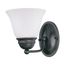 Empire 1 Light 7" Vanity w/ Frosted White Glass