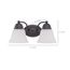 Empire 2 Light 15" Vanity w/ Frosted White Glass